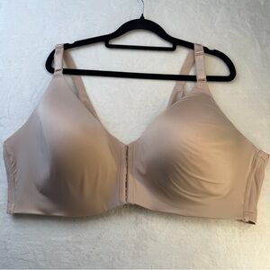 Torrid 48D Tan Front Hook Bra Lightly Lined Full Coverage Support Bra